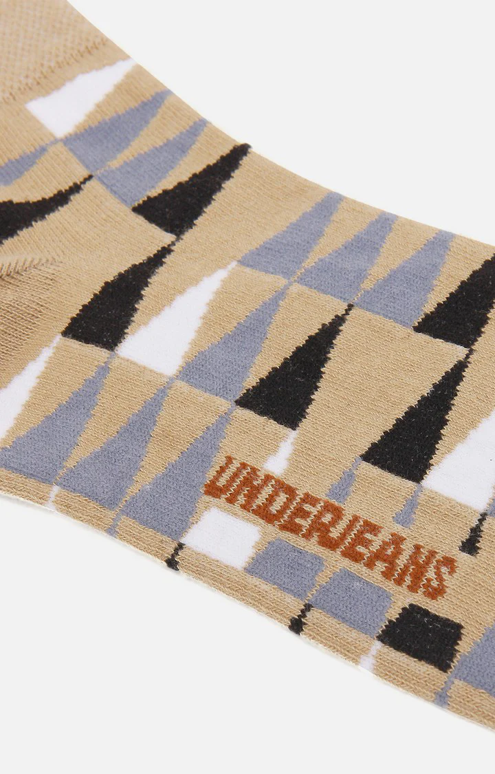 Underjeans Pack Of 2 Men Beige Ankle Length Socks - Image 5