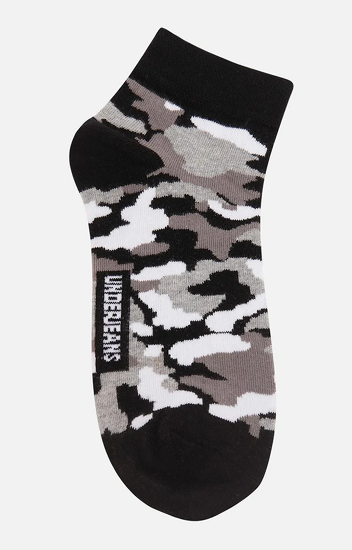Underjeans Pack Of 2 Men Grey Ankle Length Socks - Image 3