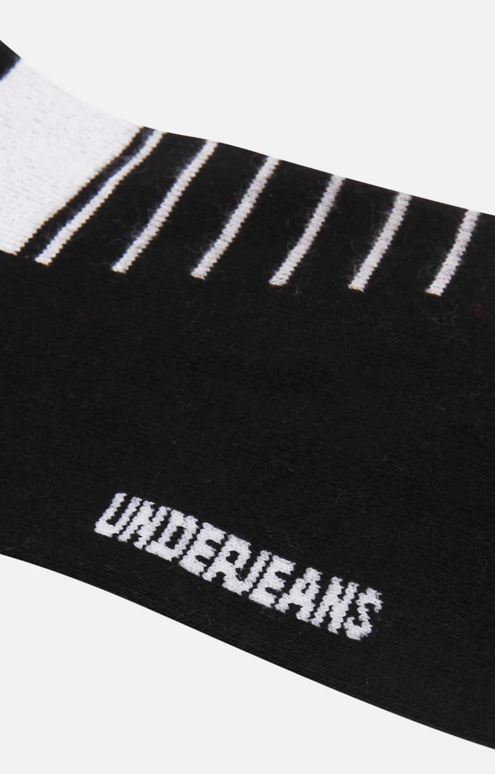 Underjeans Pack Of 2 Men Black Ankle Length Socks - Image 5