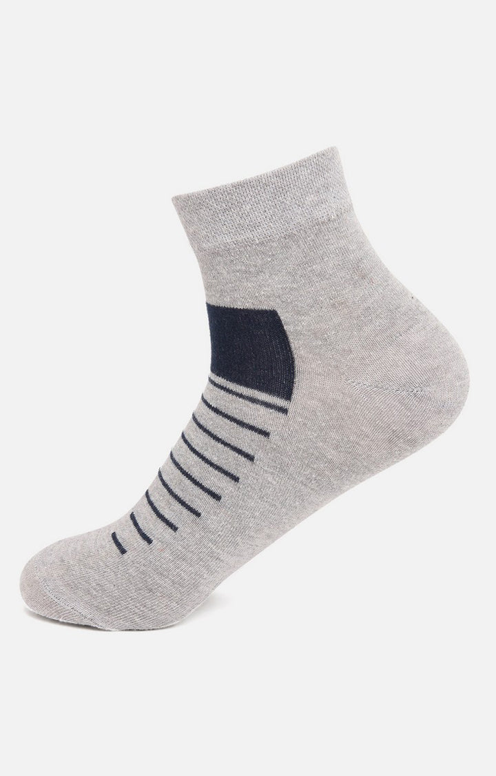 Underjeans Pack Of 2 Men Grey Ankle Length Socks - Image 2
