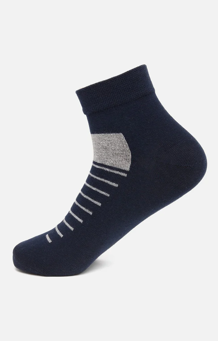 Underjeans Pack Of 2 Men Navy Ankle Length Socks - Image 2