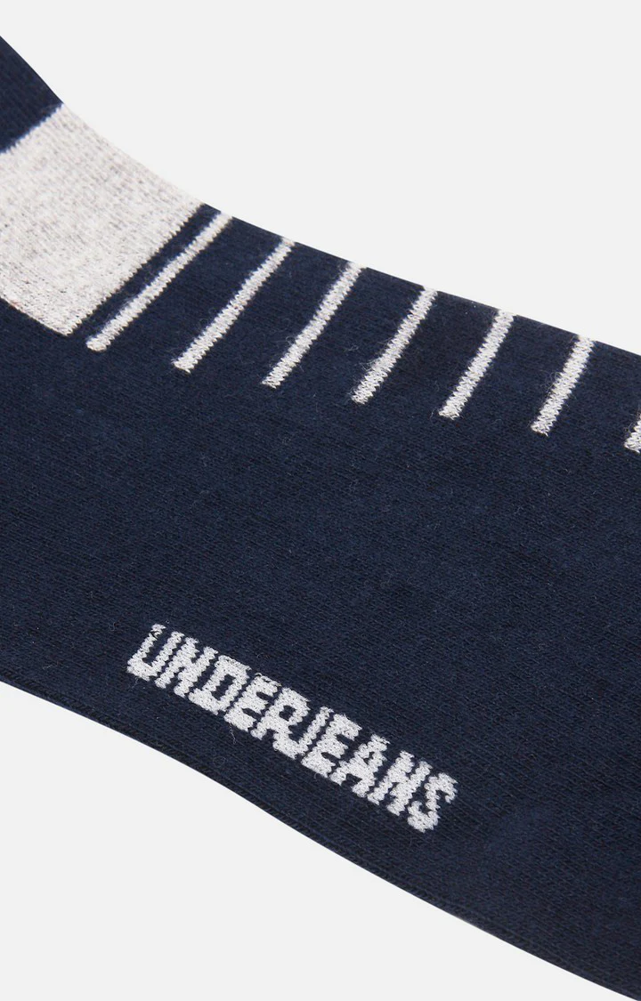 Underjeans Pack Of 2 Men Navy Ankle Length Socks - Image 5