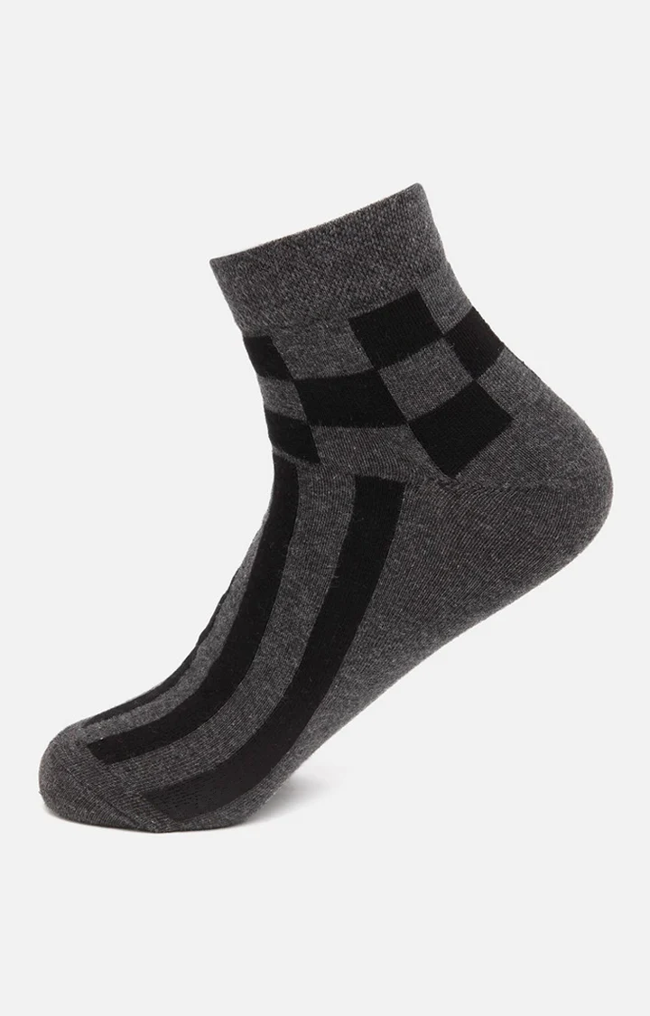 Underjeans Pack Of 2 Men Anthra Ankle Length Socks - Image 2