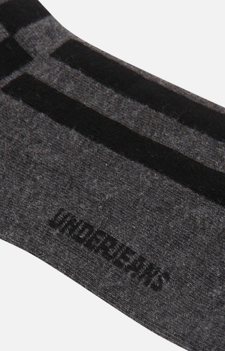 Underjeans Pack Of 2 Men Anthra Ankle Length Socks - Image 5