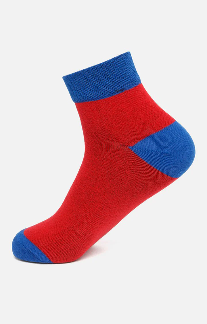 Underjeans Pack Of 2 Men Red Blue Ankle Length Socks - Image 2