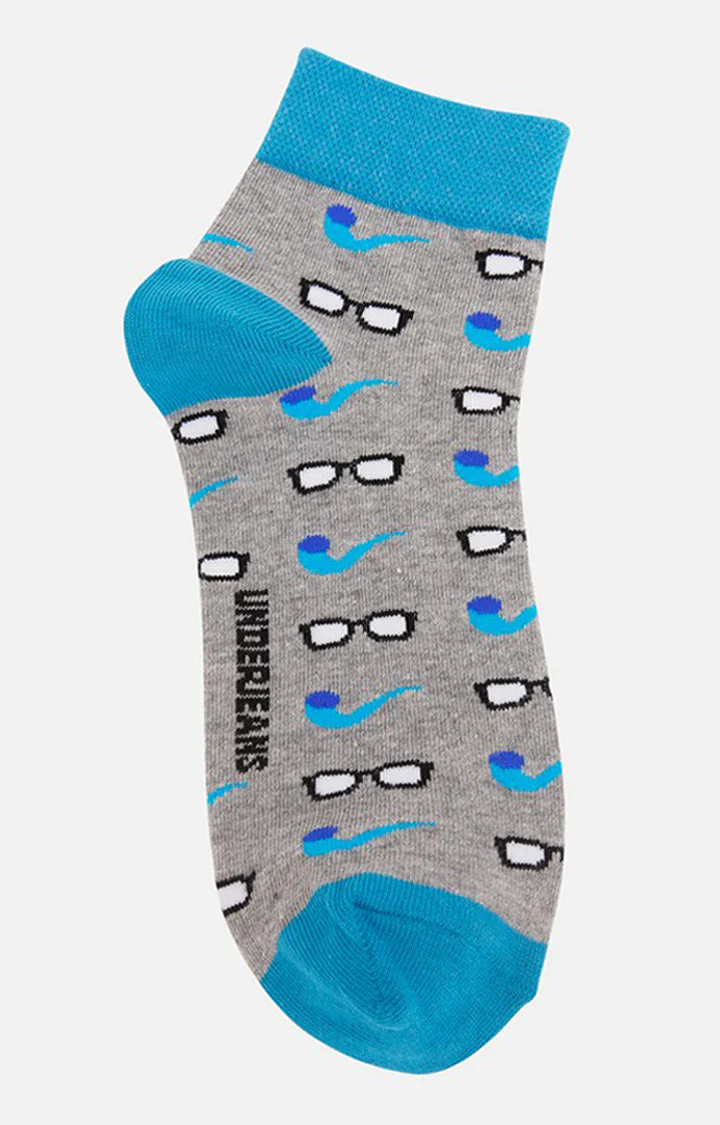 Underjeans Pack Of 2 Men Grey Ankle Length Socks - Image 3