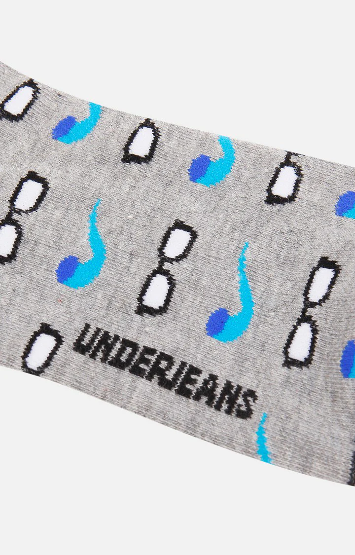Underjeans Pack Of 2 Men Grey Ankle Length Socks - Image 5