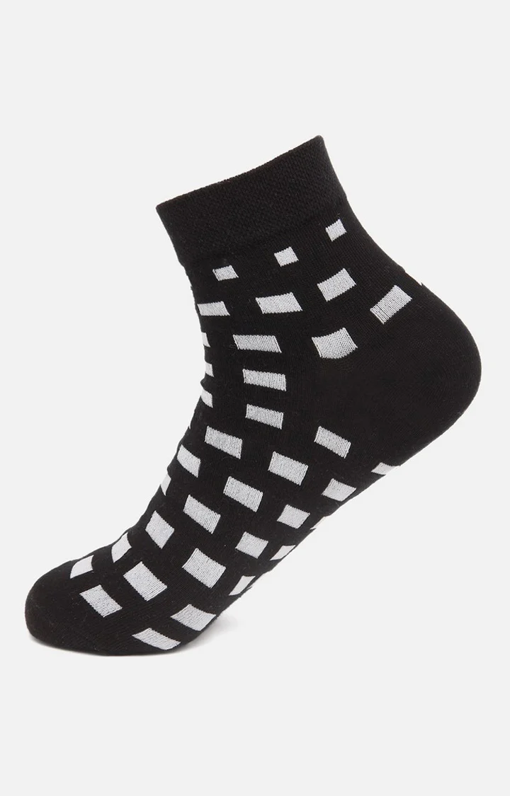Underjeans Pack Of 2 Men Black White Ankle Length Socks - Image 2
