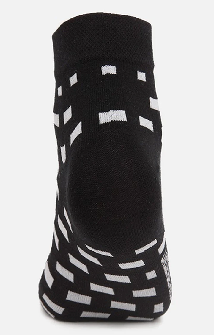 Underjeans Pack Of 2 Men Black White Ankle Length Socks - Image 4