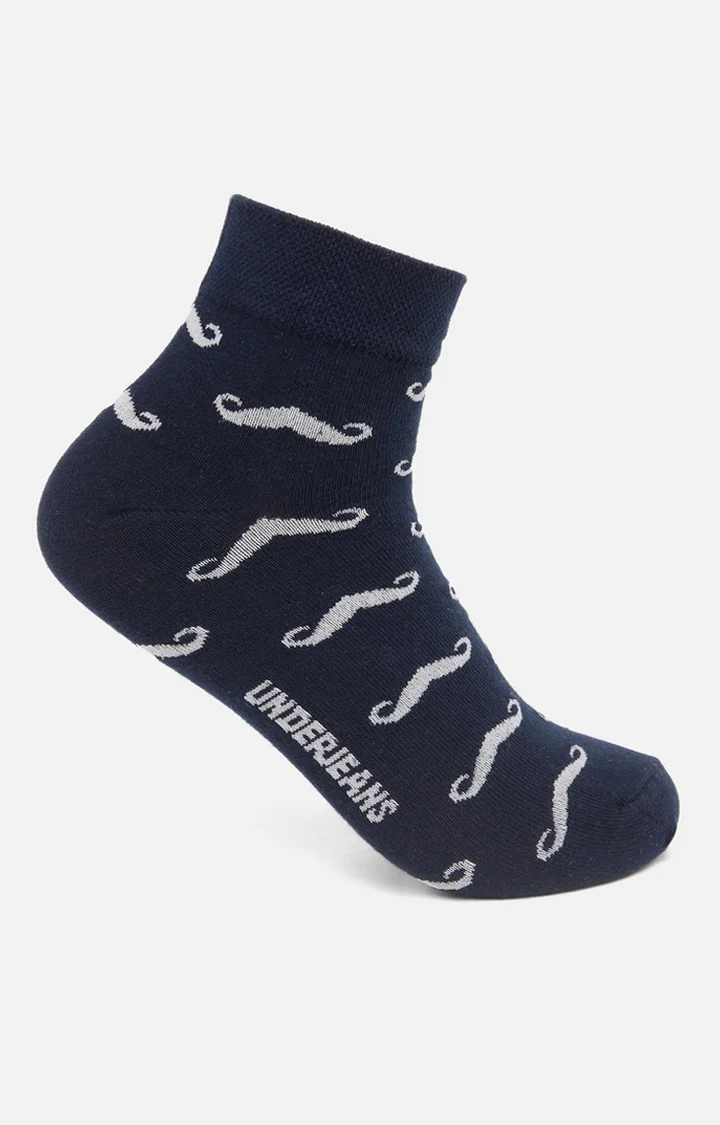 Underjeans Pack Of 2 Men Navy Ankle Length Socks