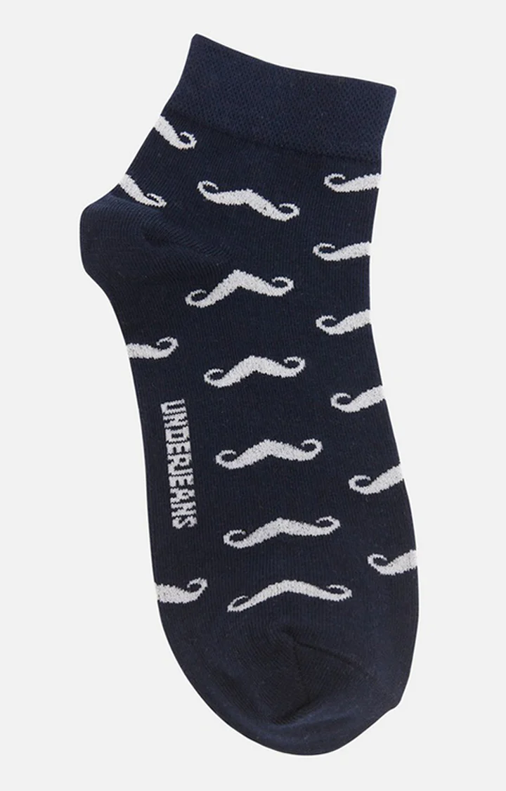 Underjeans Pack Of 2 Men Navy Ankle Length Socks - Image 3