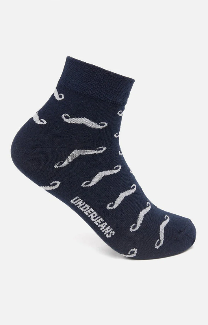 Underjeans Pack Of 2 Men Navy Ankle Length Socks - Image 6