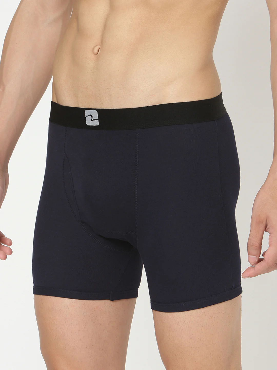 Underjeans Pack Of 2 Navy Cotton Trunks - Image 3