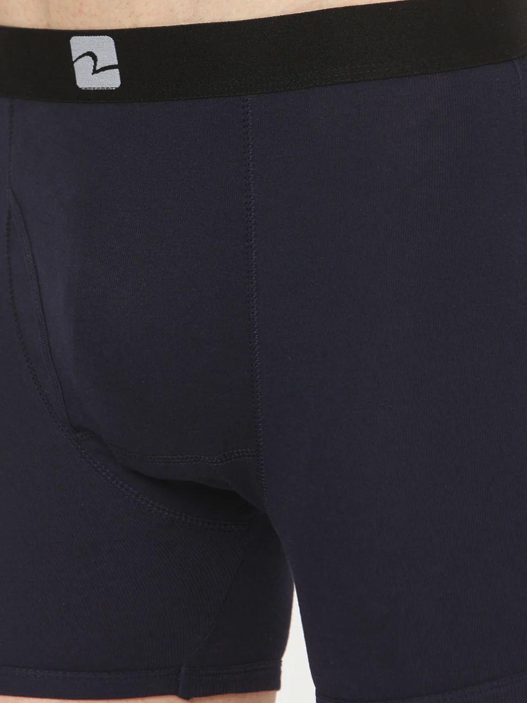 Underjeans Pack Of 2 Navy Cotton Trunks - Image 4