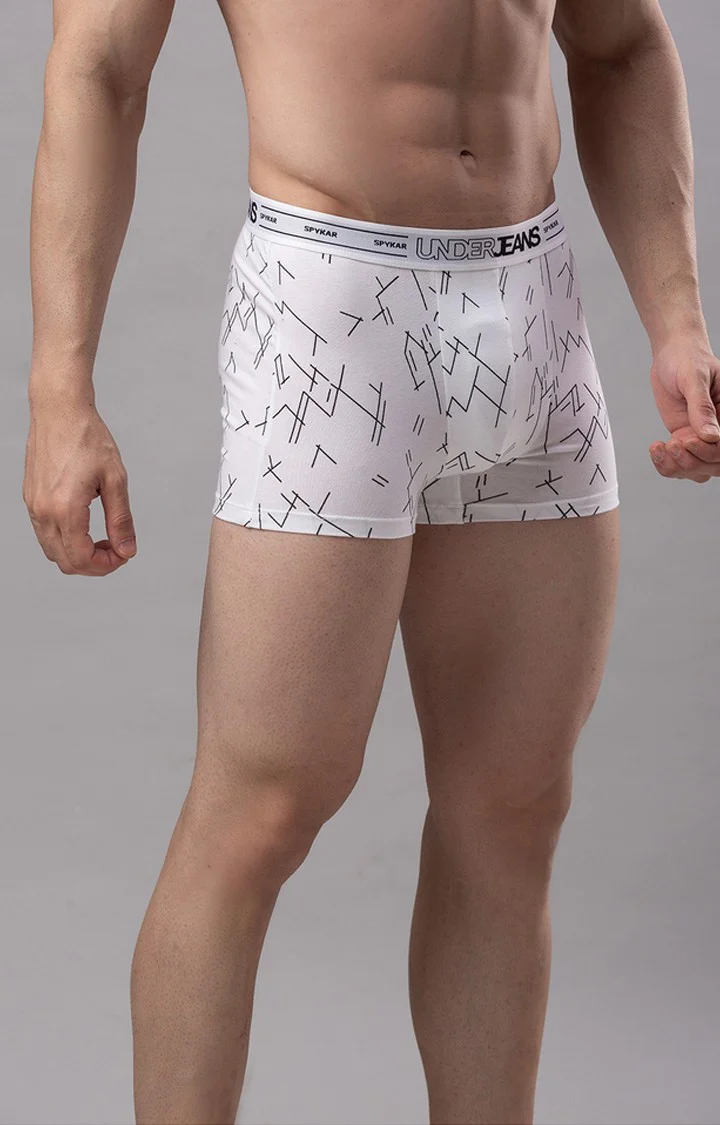 Underjeans White Solid Trunk - Image 4