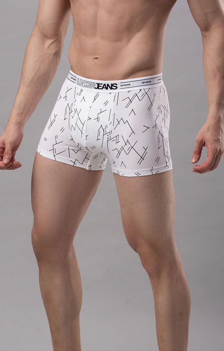 Underjeans White Solid Trunk - Image 5