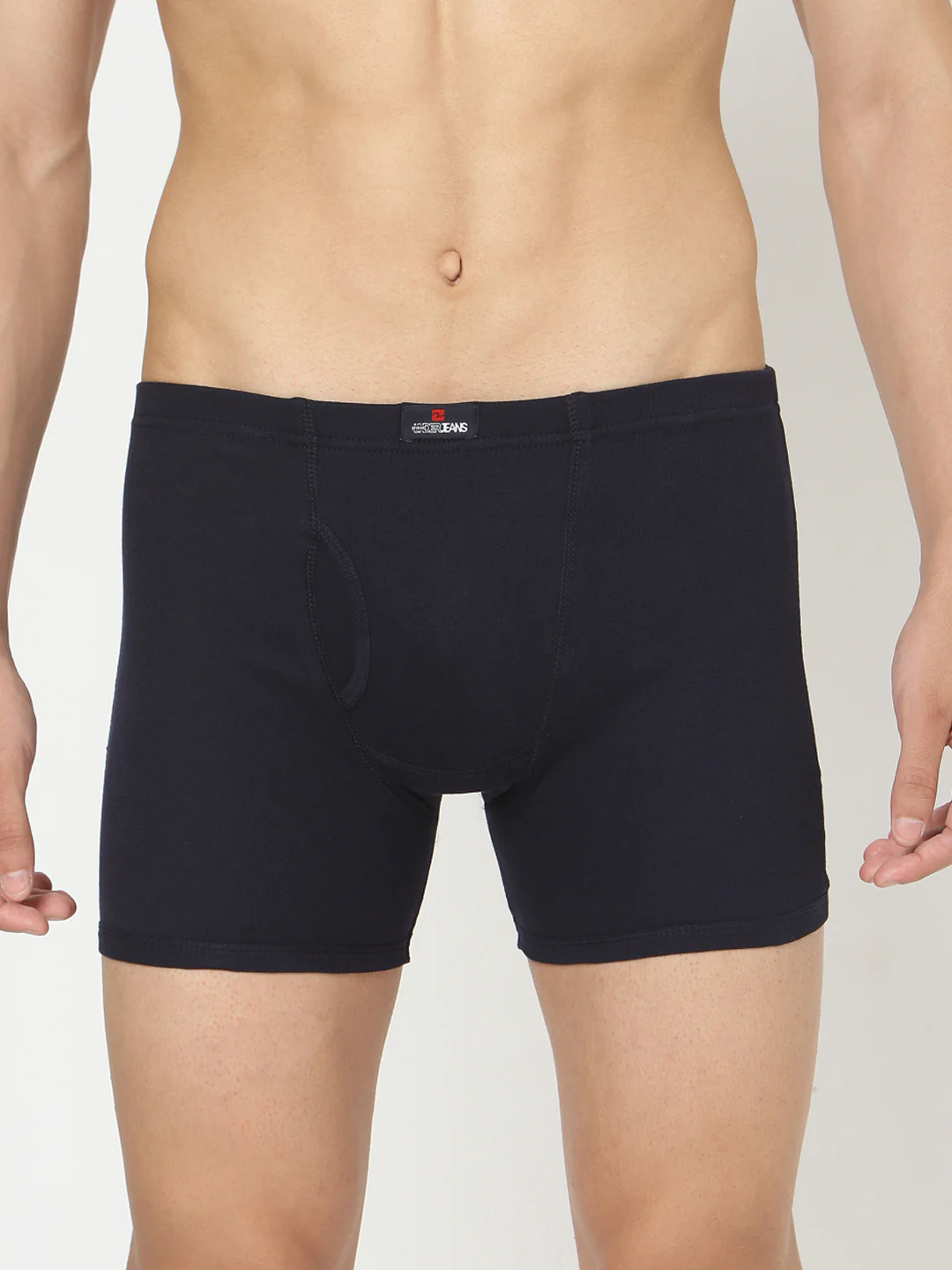 Underjeans Navy Blue Cotton Trunk