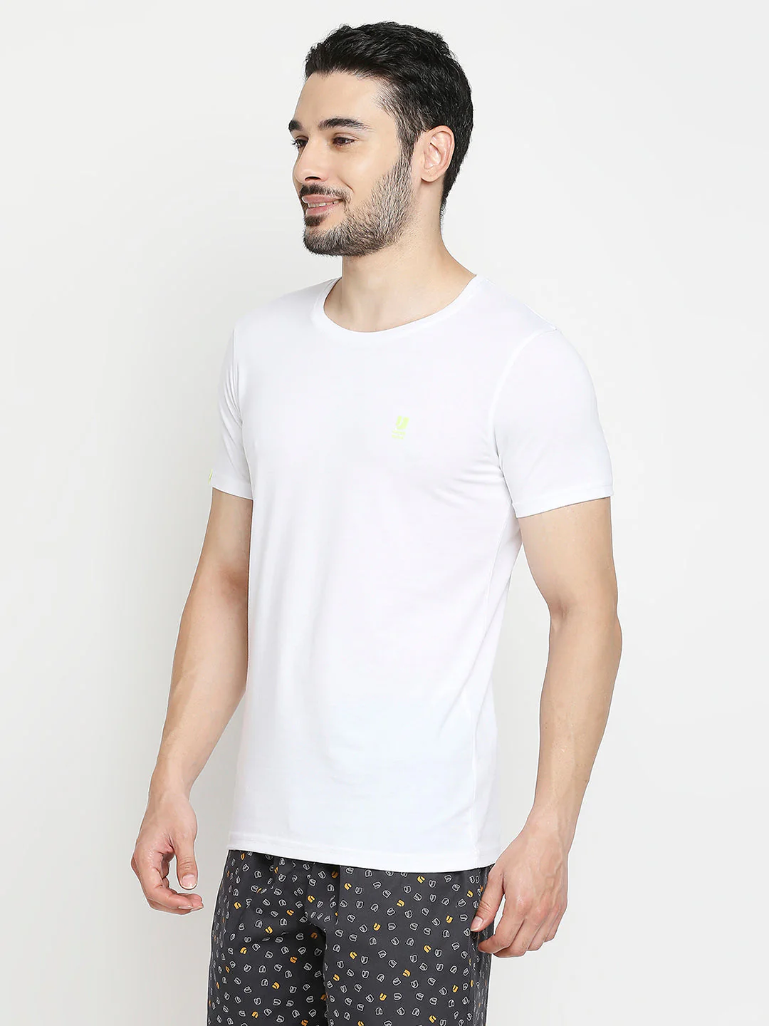 Underjeans Pack Of 2 T-Shirts White & Wine Regular Fit - Image 4