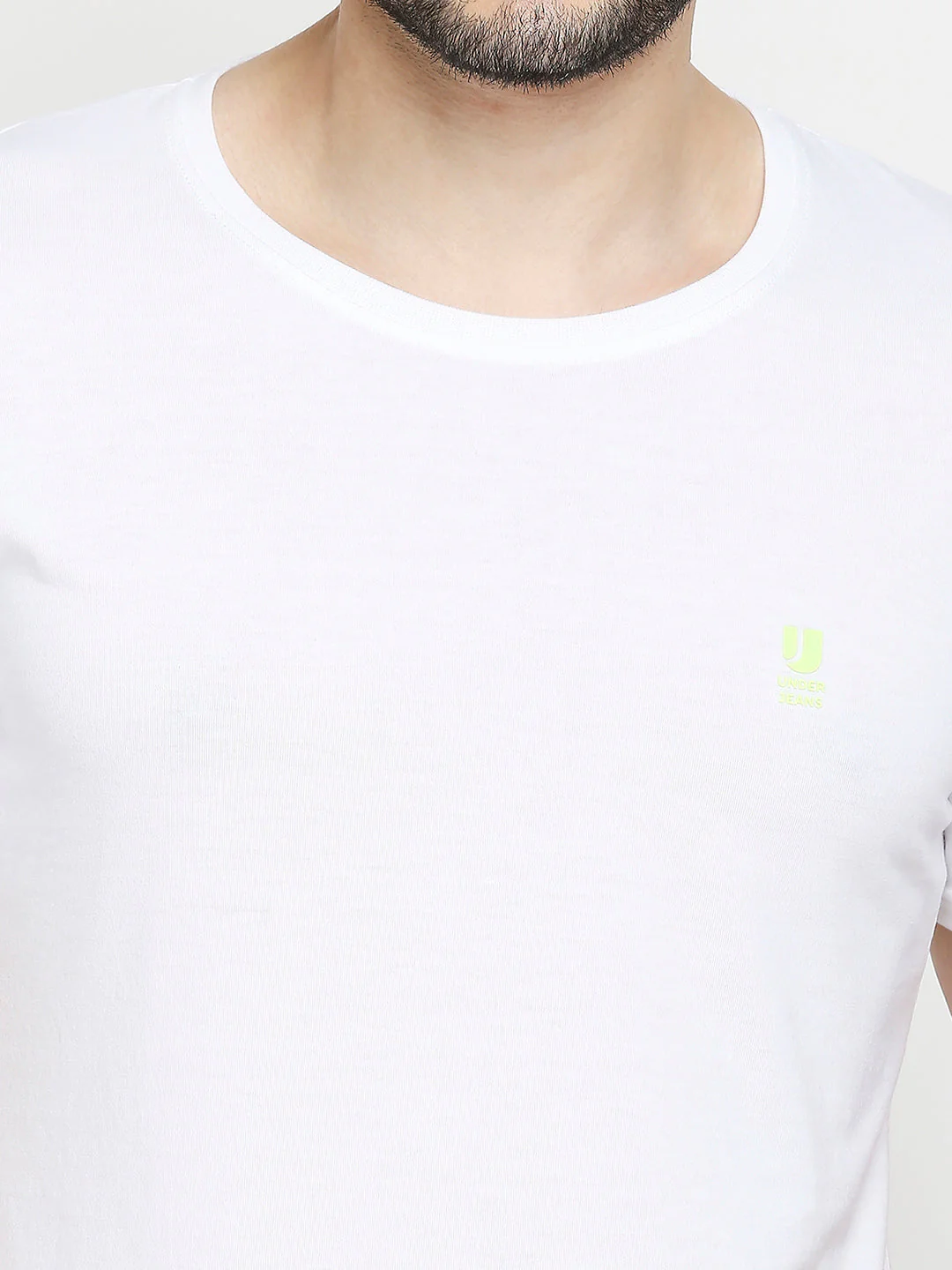 Underjeans Pack Of 2 T-Shirts White & Wine Regular Fit - Image 8
