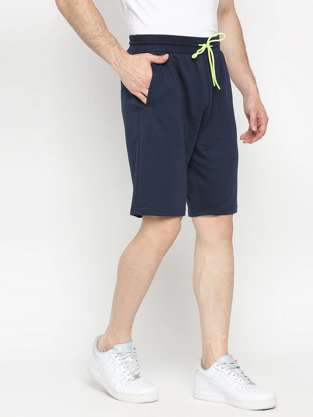 Underjeans Shorts Navy Cotton Blend - Image 3