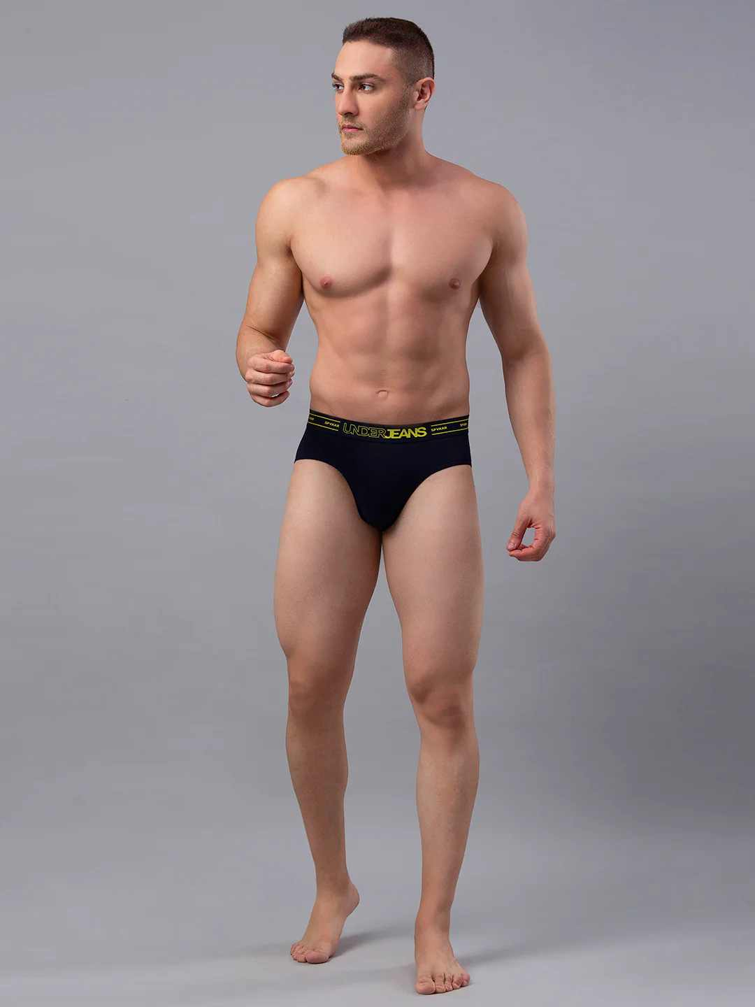 Underjeans Pack Of 2 Cotton Blend Navy Briefs - Image 2