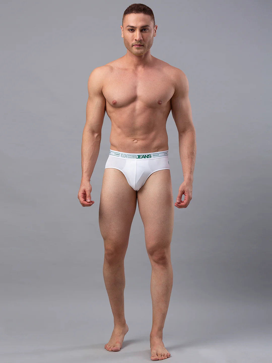 Underjeans Pack Of 2 Cotton Blend White Briefs - Image 2