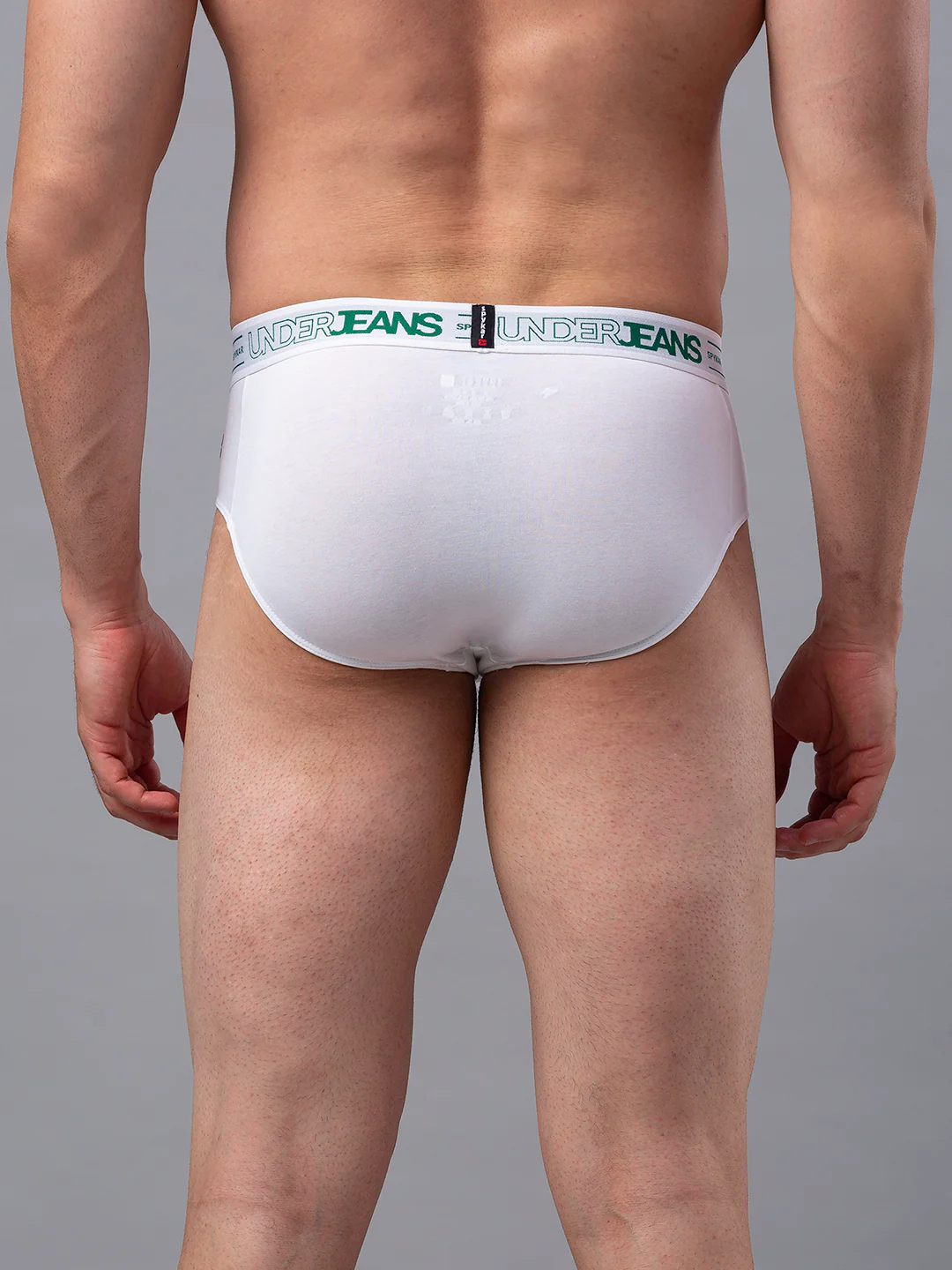 Underjeans Pack Of 2 Cotton Blend White Briefs - Image 4