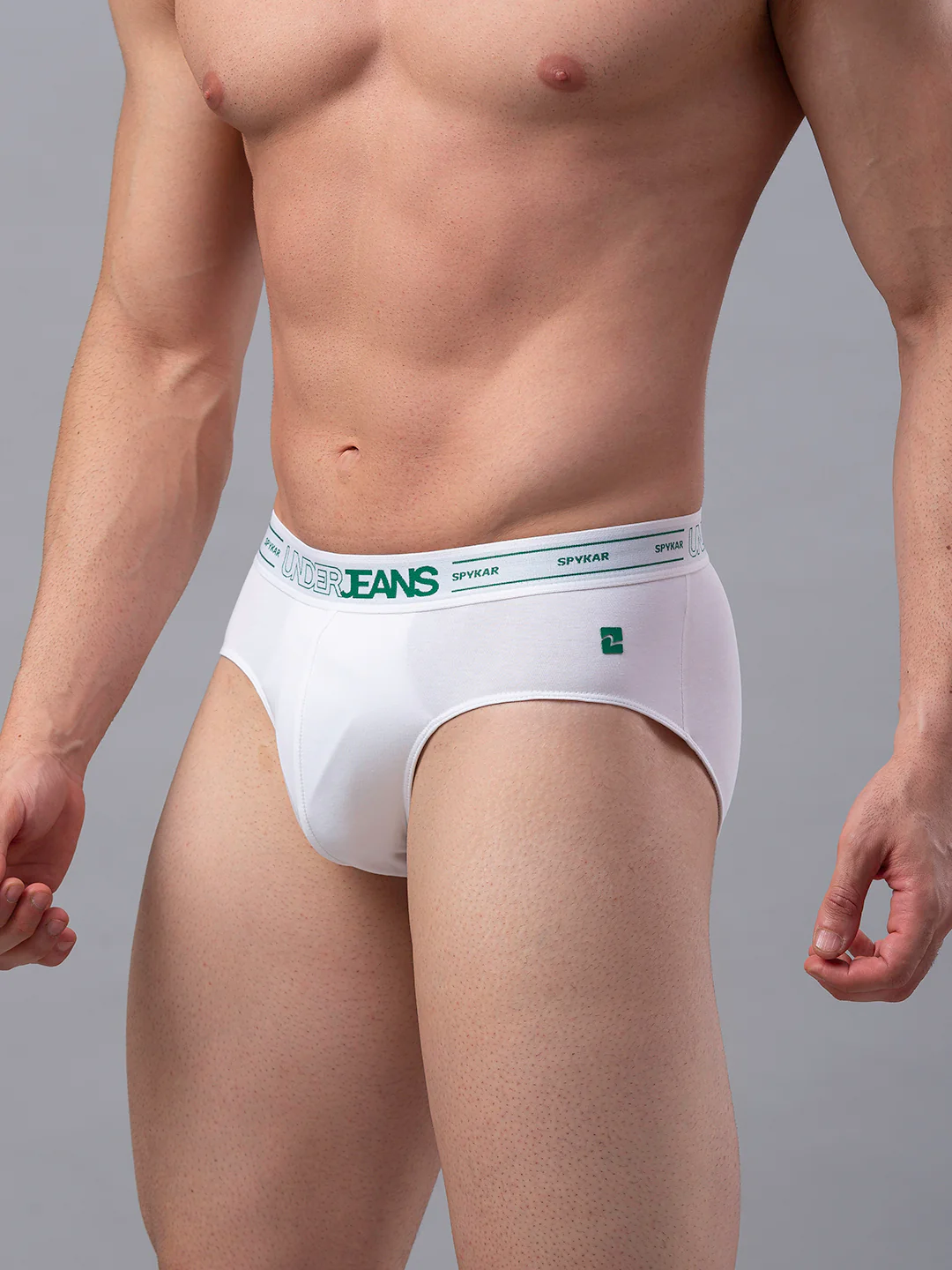 Underjeans Pack Of 2 Cotton Blend White Briefs - Image 5