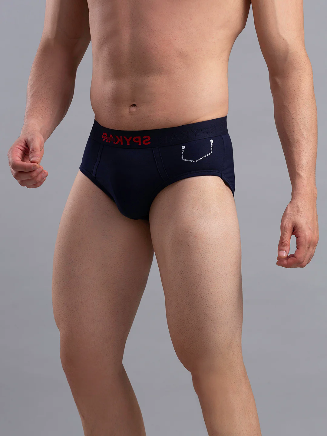Underjeans Pack Of 2 Cotton Blend Navy Briefs - Image 5