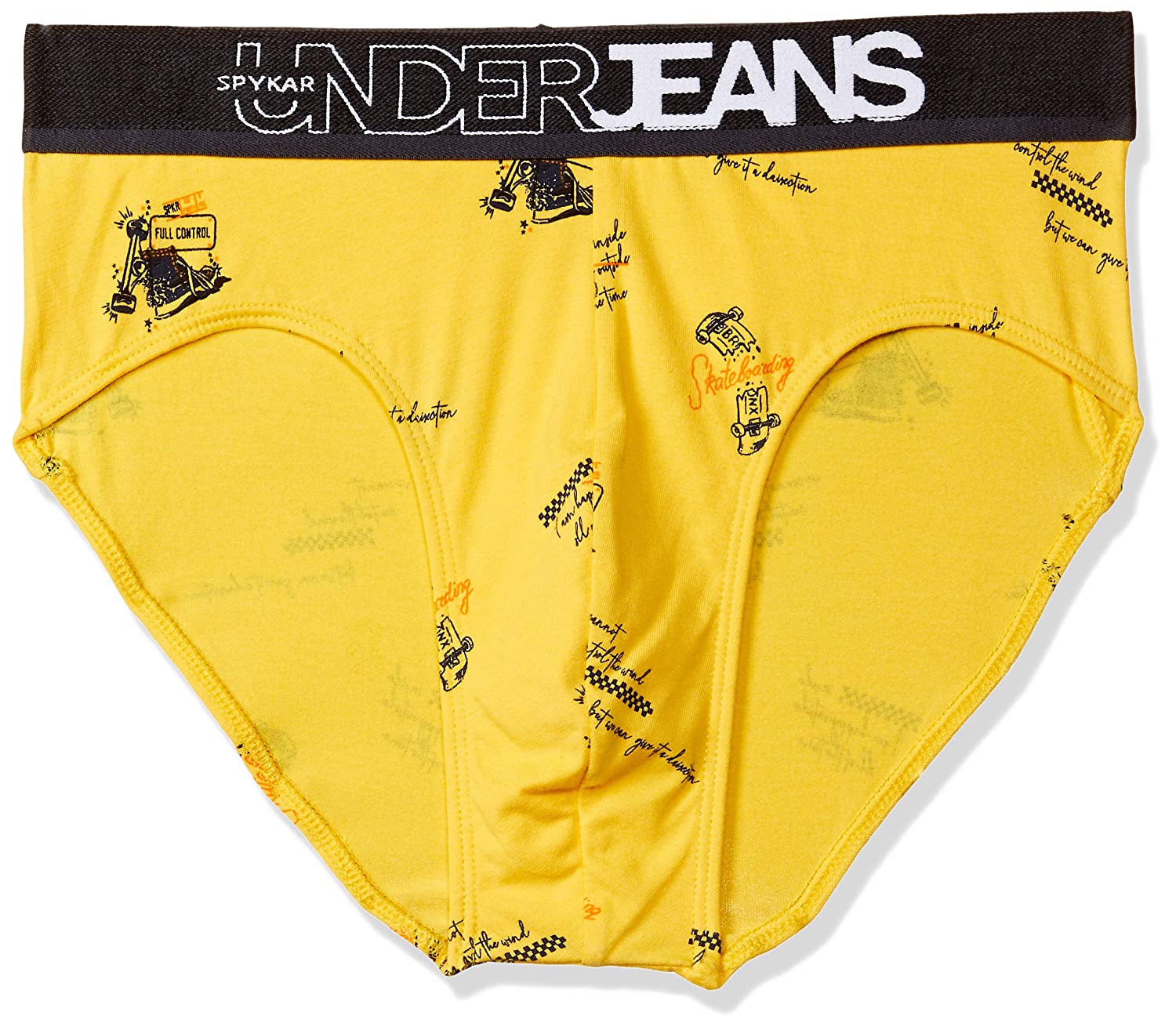 Underjeans Cotton Blend Yellow Brief - Image 2