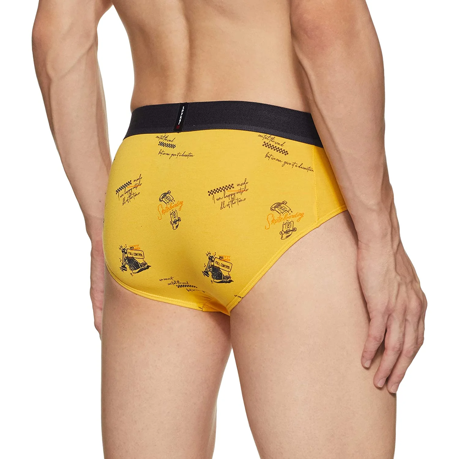 Underjeans Cotton Blend Yellow Brief - Image 4