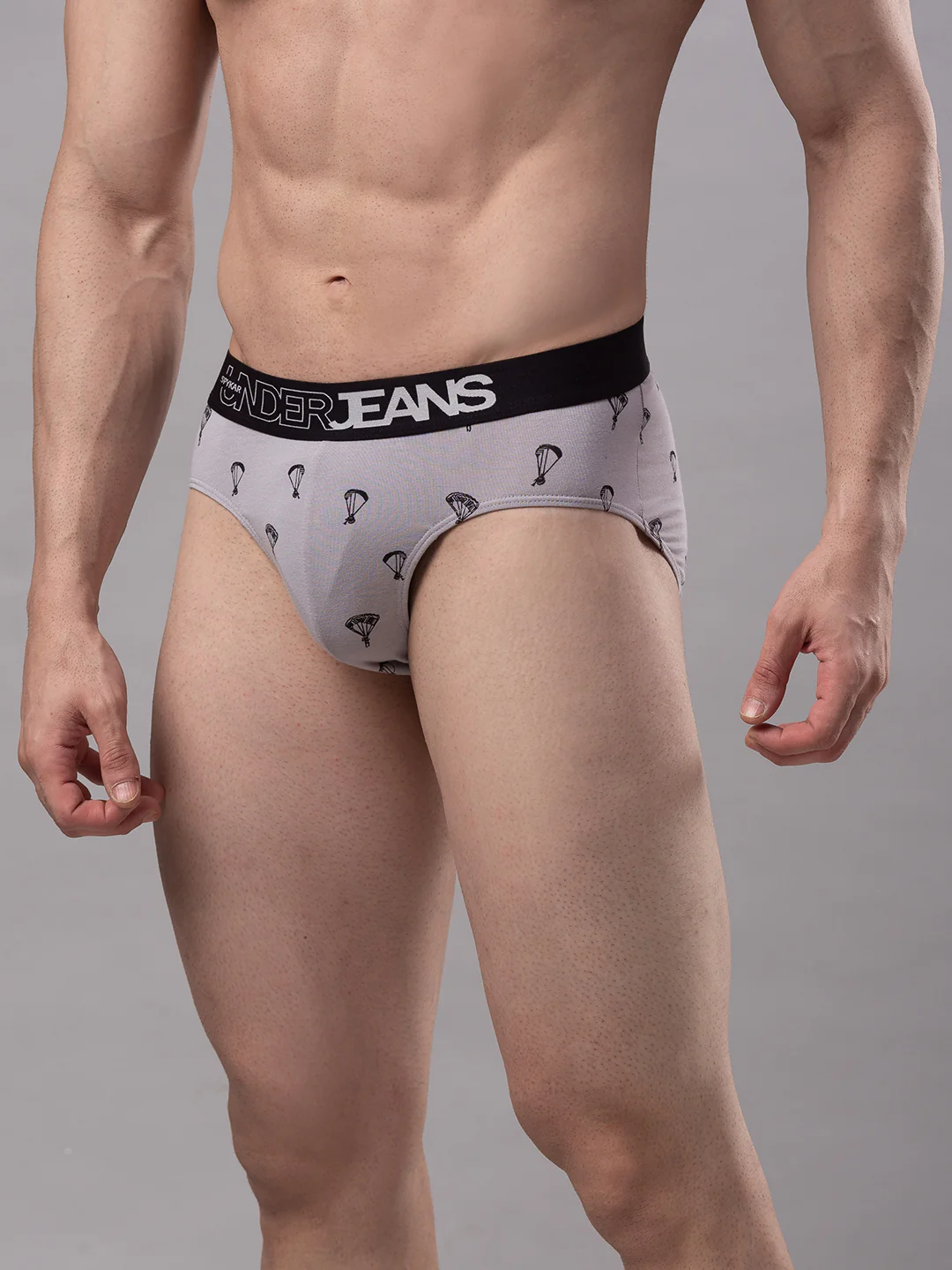 Underjeans Pack Of 2 Cotton Blend Grey Briefs - Image 5