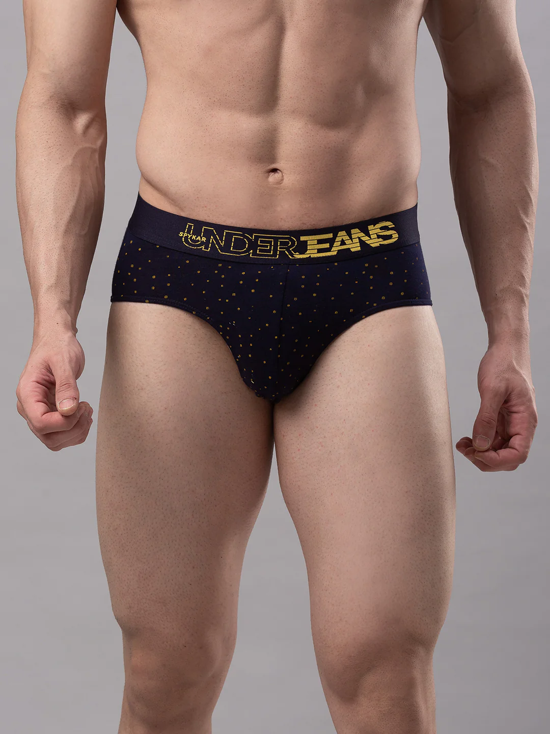 Underjeans Pack Of 2 Cotton Blend Navy Briefs - Image 3
