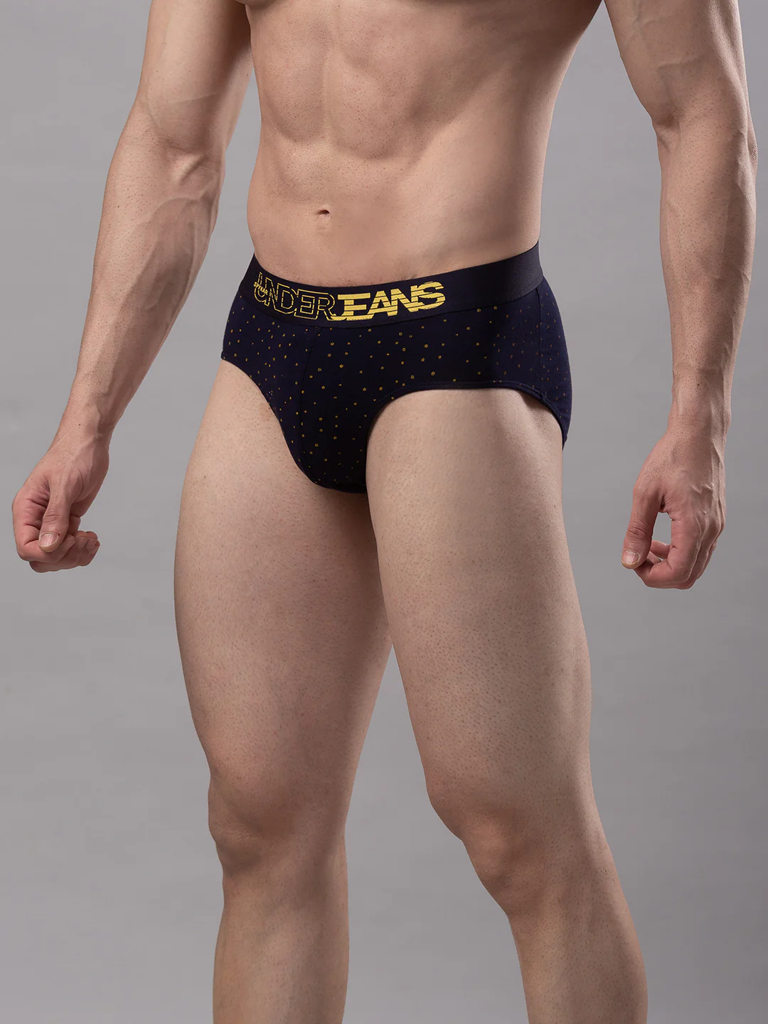 Underjeans Pack Of 2 Cotton Blend Navy Briefs - Image 5