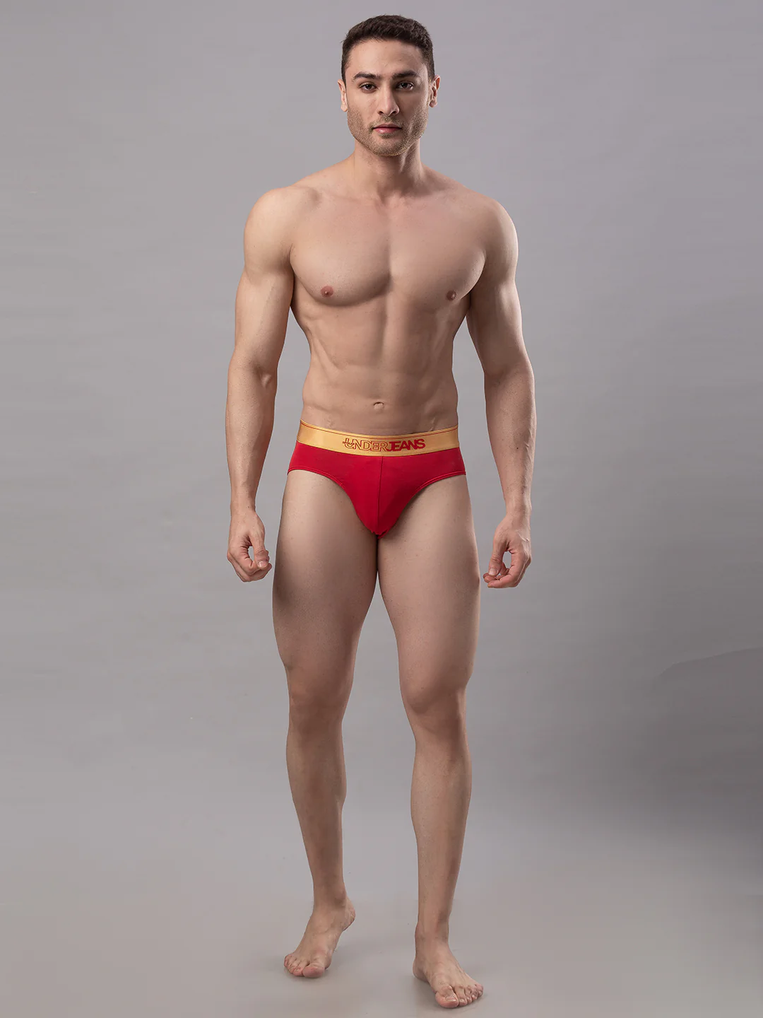 Underjeans Pack Of 2 Cotton Blend Red Briefs - Image 2