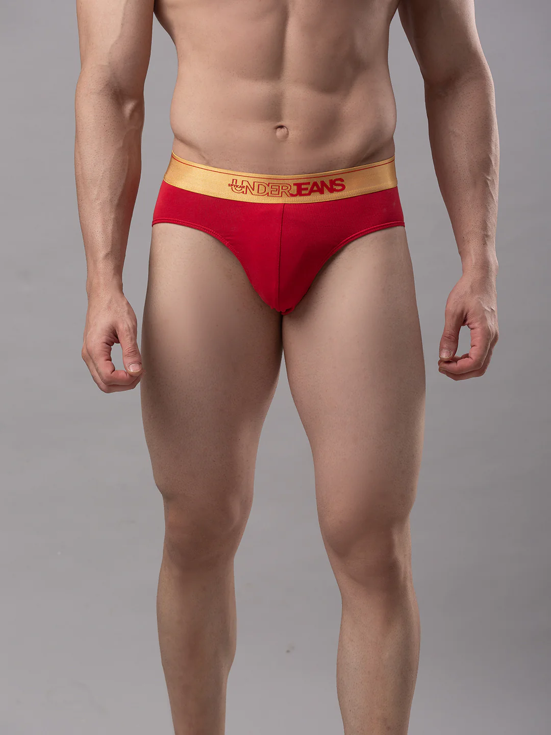 Underjeans Pack Of 2 Cotton Blend Red Briefs - Image 3