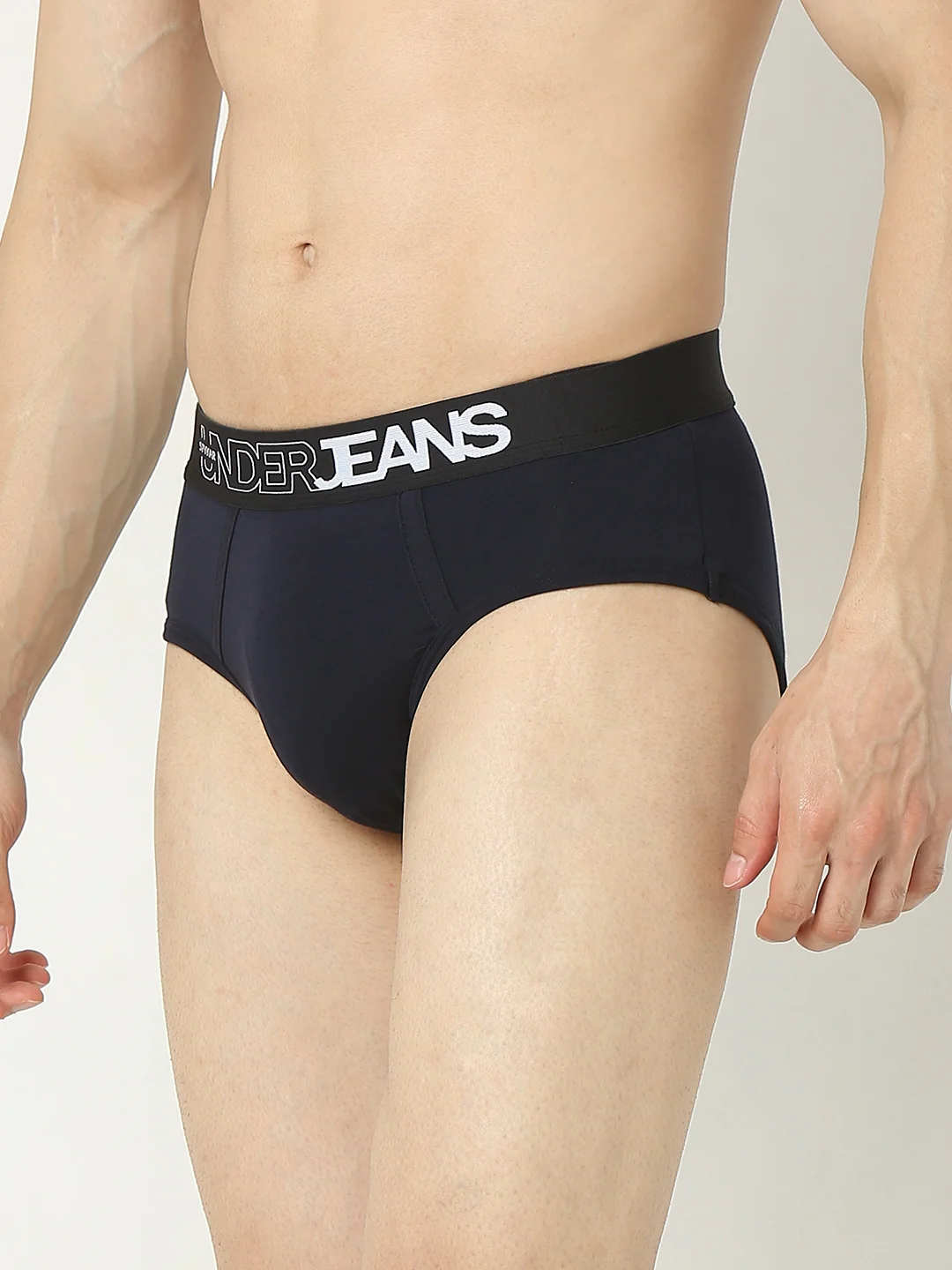 Underjeans Pack Of 2 Navy Briefs - Image 3