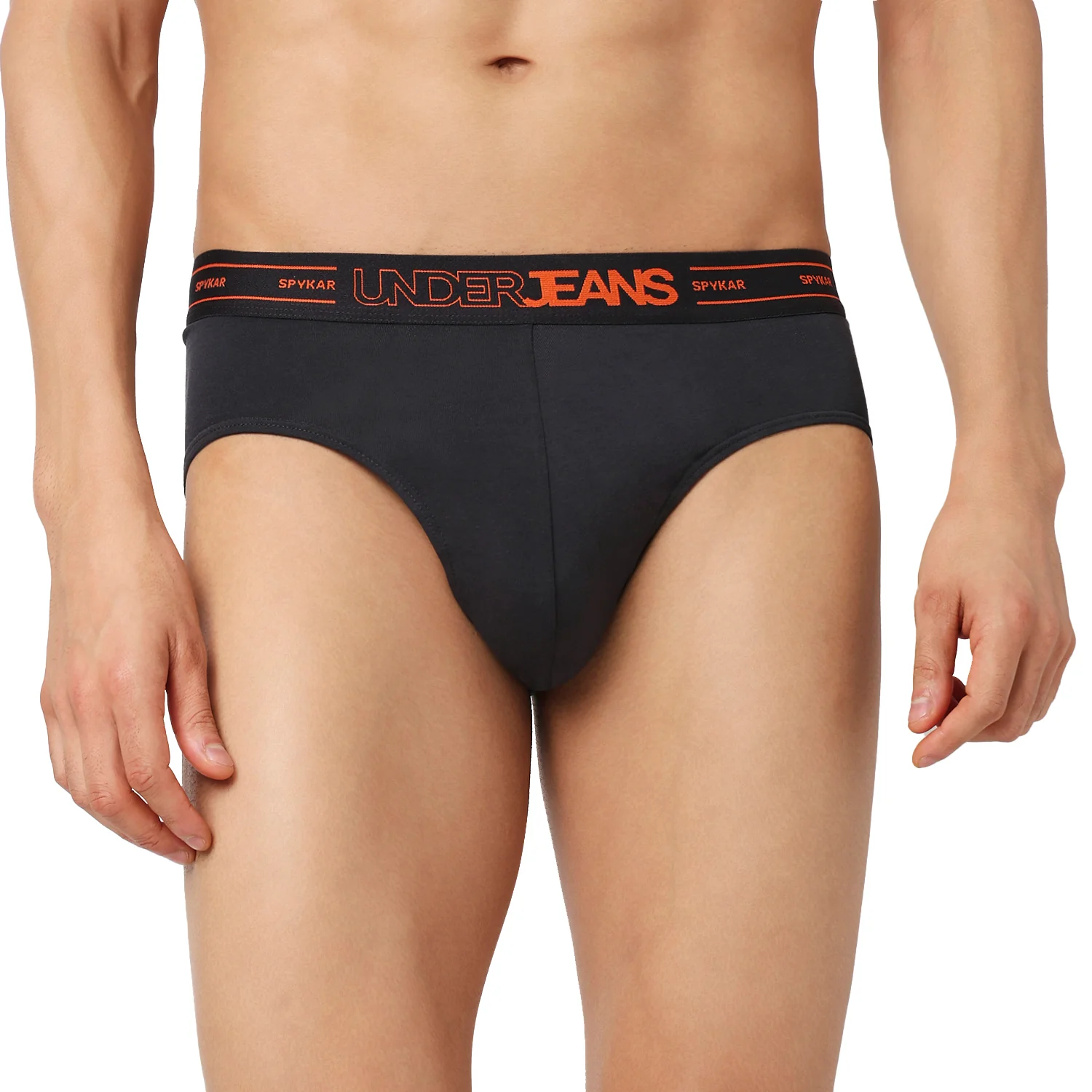 Underjeans Pack Of 2 Cotton Blend Solid Mid-Rise Briefs - Image 3