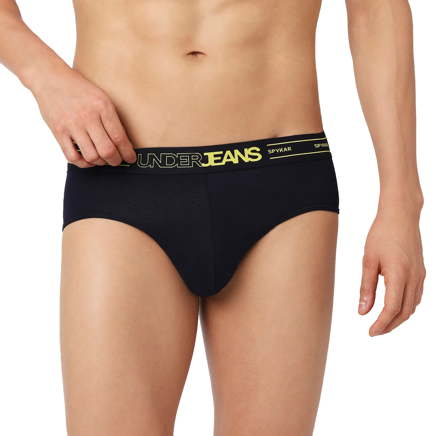 Underjeans Pack Of 2 Cotton Blend Solid Mid-Rise Briefs - Image 3
