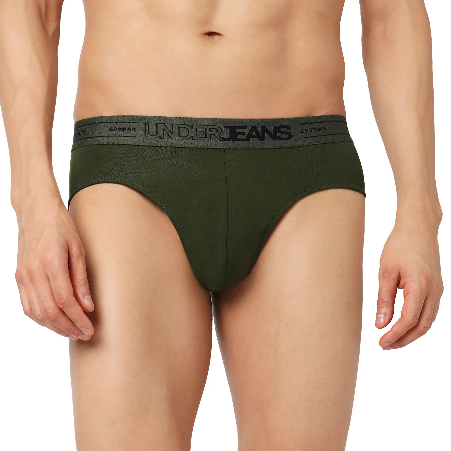 Underjeans Pack Of 2 Cotton Blend Solid Mid-Rise Briefs - Image 4