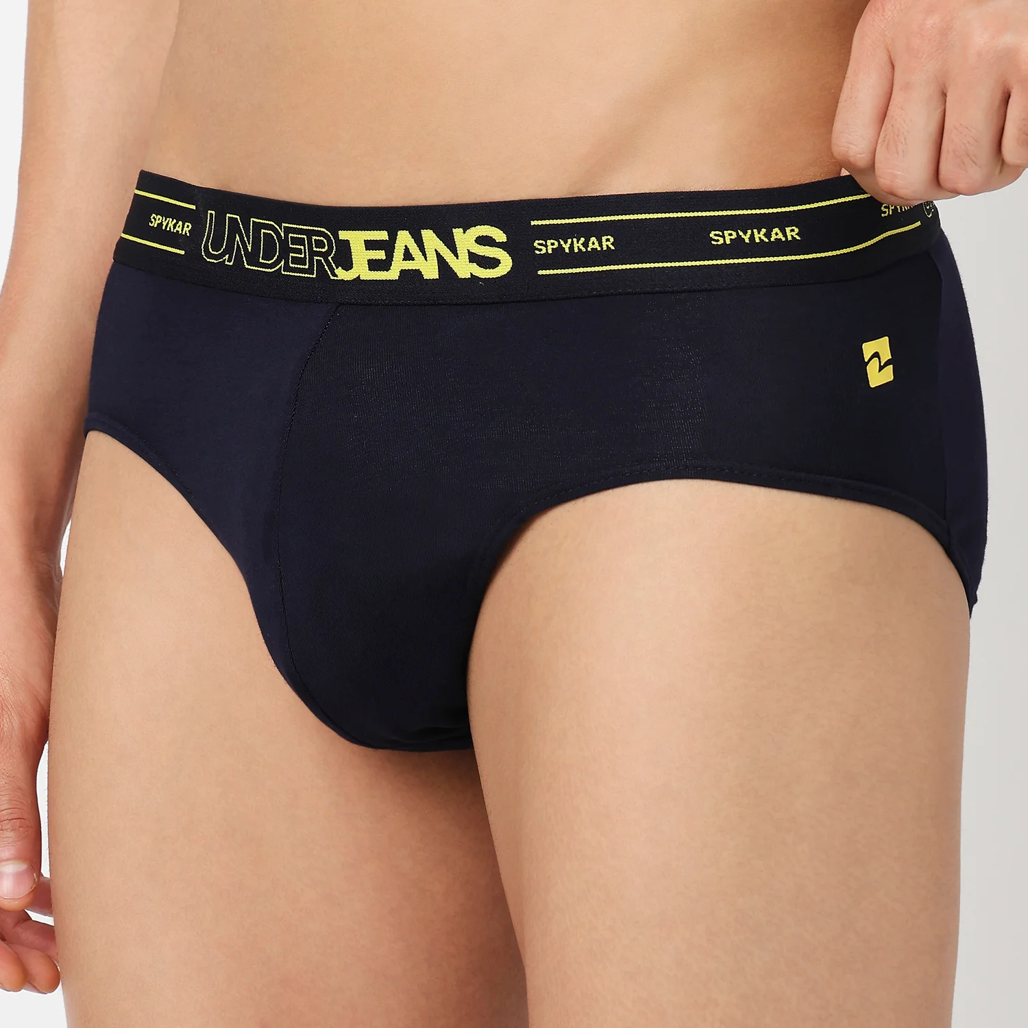 Underjeans Pack Of 2 Cotton Blend Solid Mid-Rise Briefs - Image 6