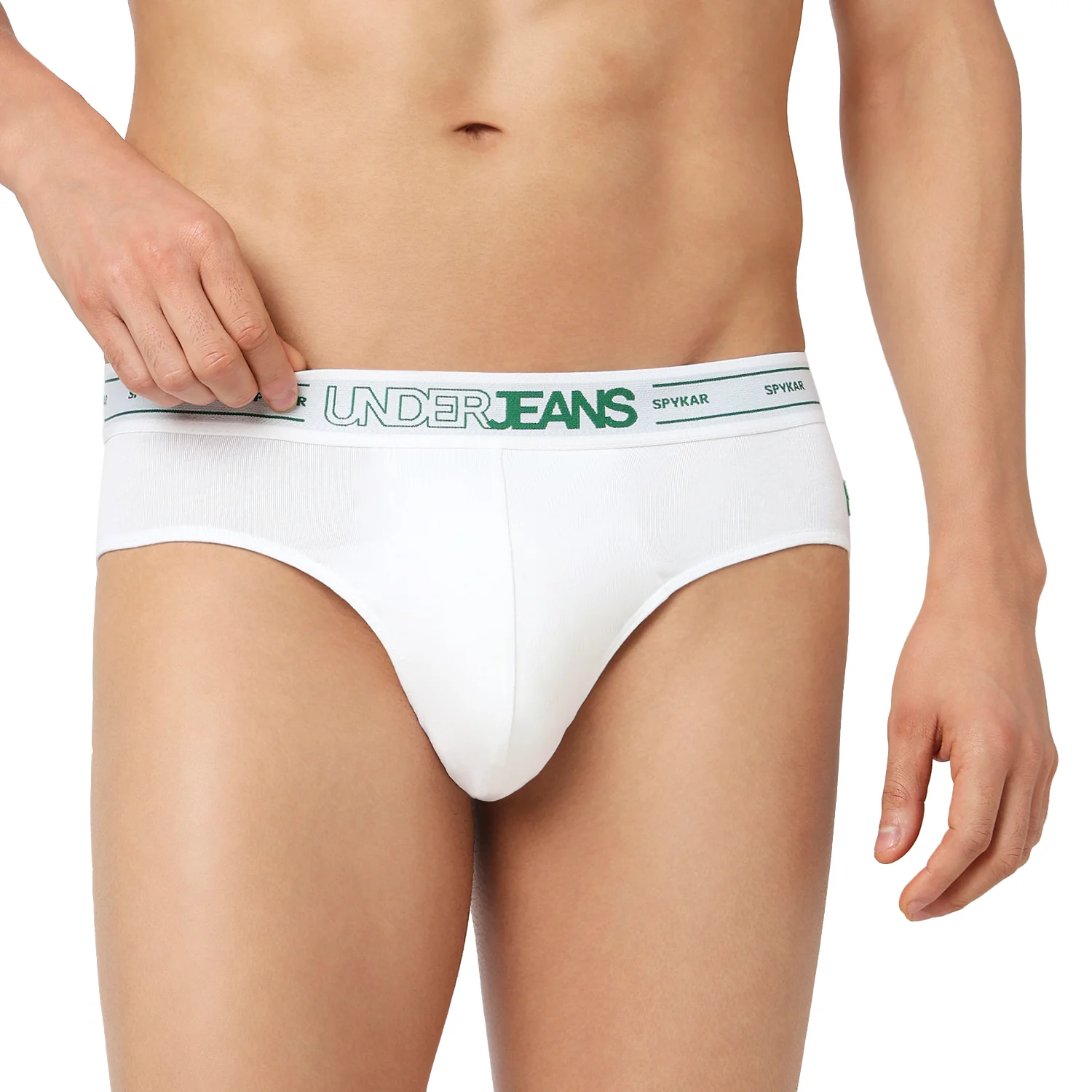 Underjeans Pack Of 2 Cotton Blend Solid Mid-Rise Briefs - Image 4