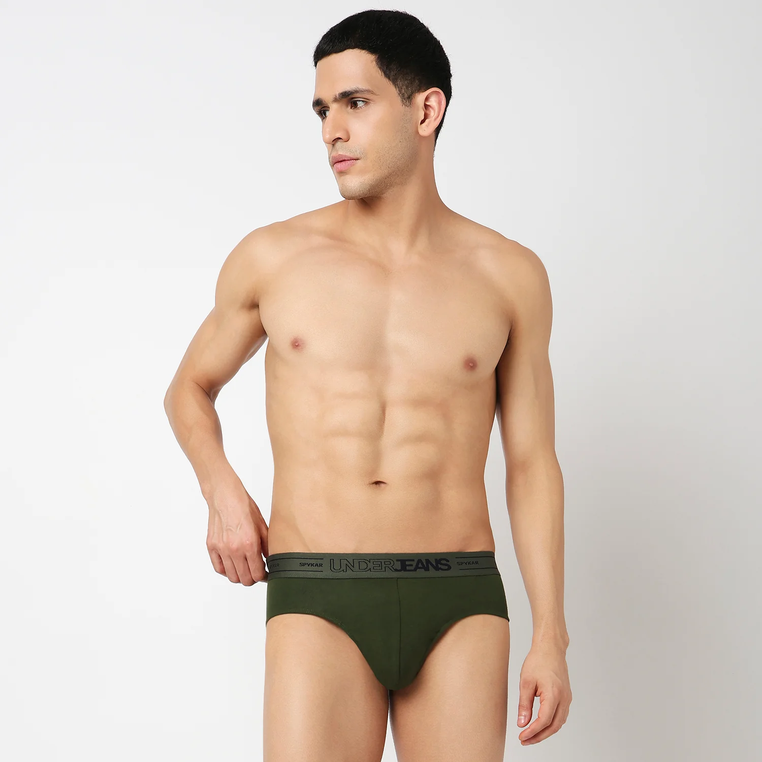 Underjeans Pack Of 2 Cotton Blend Solid Mid-Rise Briefs - Image 5