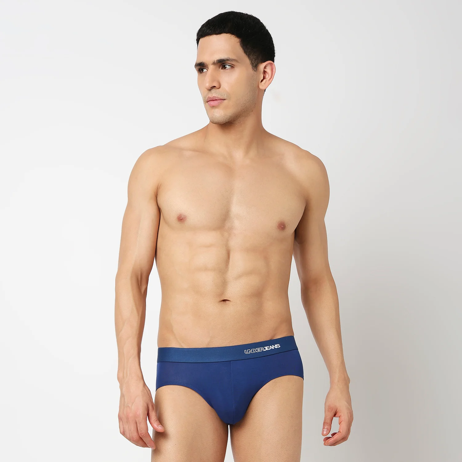 Underjeans Pack Of 2 Cotton Blend Solid Mid-Rise Briefs - Image 5