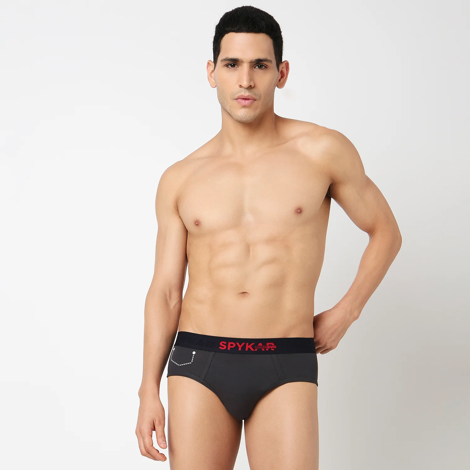 Underjeans Pack Of 2 Cotton Blend Solid Mid-Rise Briefs - Image 5