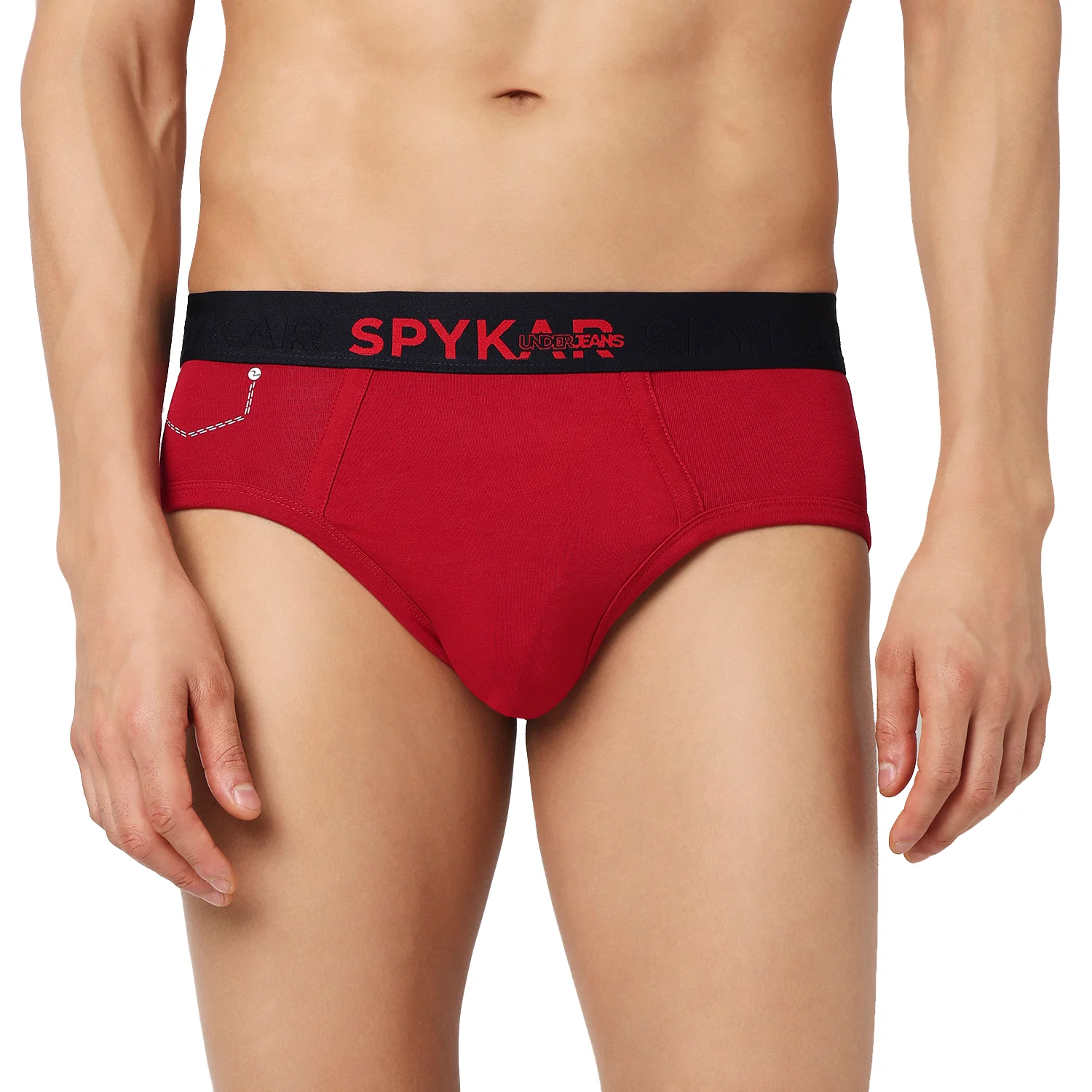 Underjeans Pack Of 2 Cotton Blend Solid Mid-Rise Briefs - Image 3