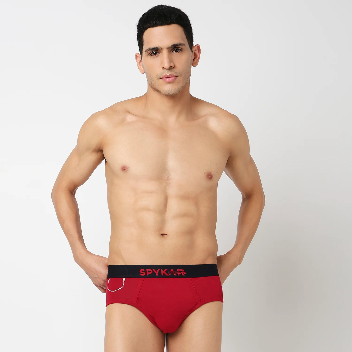 Underjeans Pack Of 2 Cotton Blend Solid Mid-Rise Briefs - Image 5