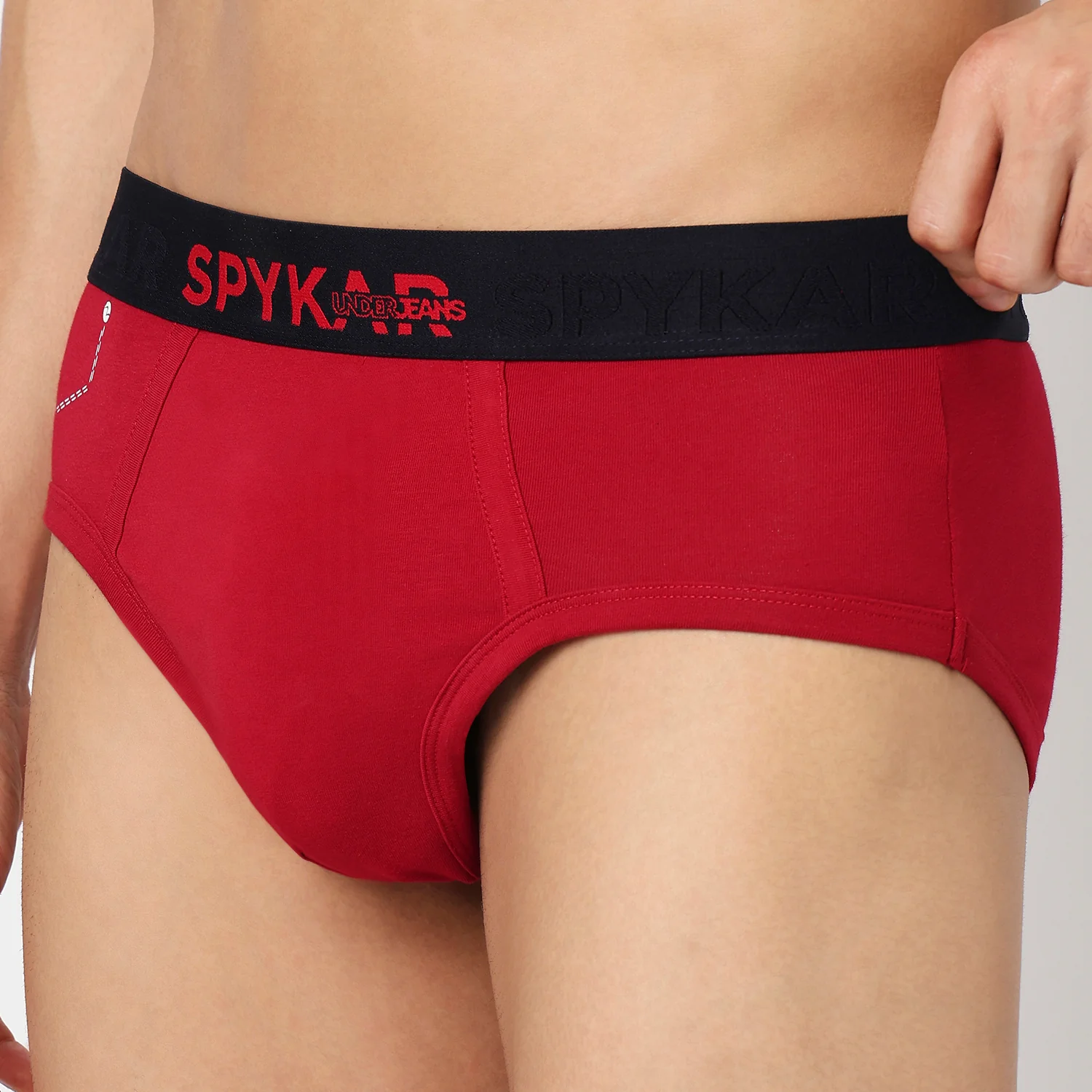 Underjeans Pack Of 2 Cotton Blend Solid Mid-Rise Briefs - Image 6
