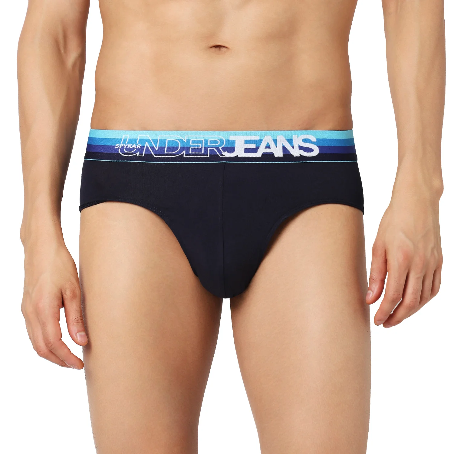 Underjeans Pack Of 2 Cotton Blend Solid Mid-Rise Briefs - Image 3
