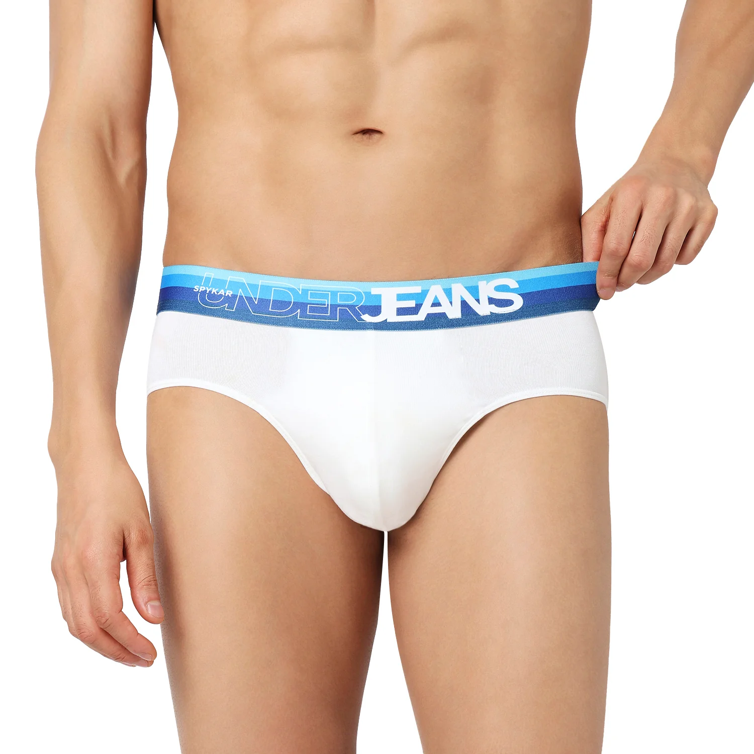 Underjeans Pack Of 2 Cotton Blend Solid Mid-Rise Briefs - Image 4